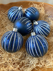 Vianočné lúče - tmavo modrá